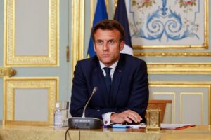 Viral Video Shows French President's Shocked Reaction After Russia Invades Ukraine